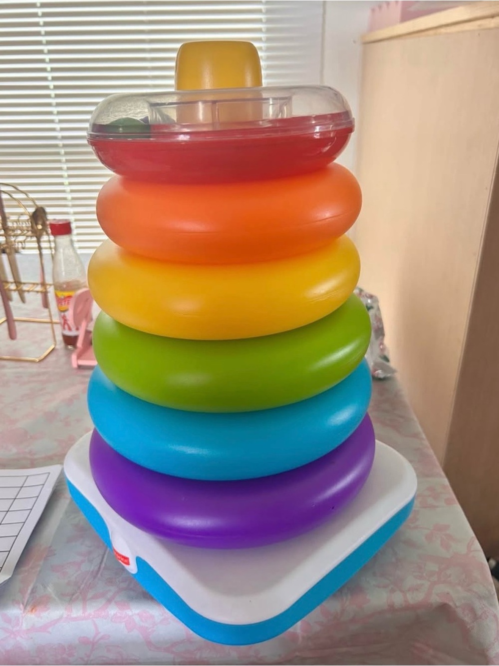 Fisher-Price Rainbow Stacking Rings Toy - Multicolor